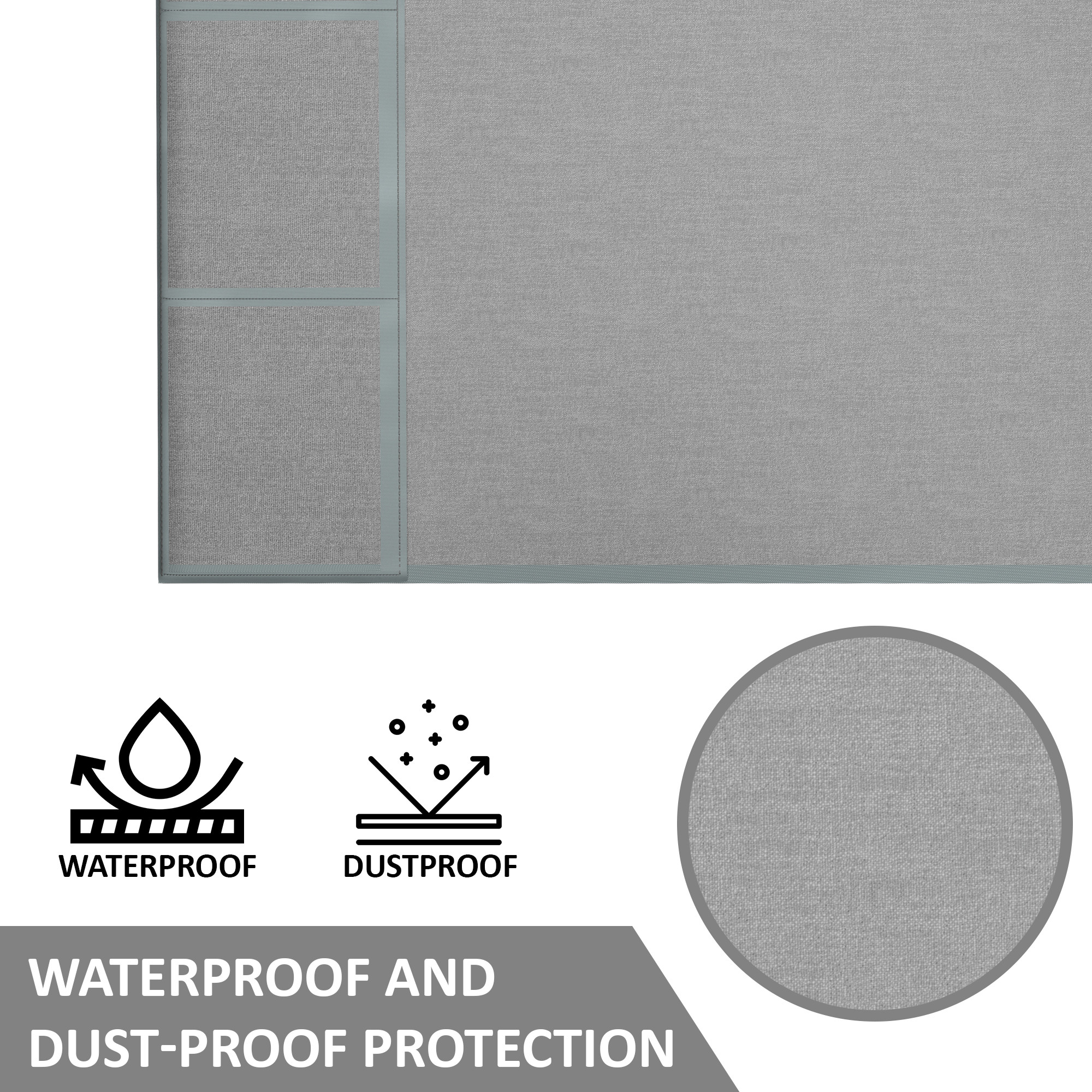 Kuber Industries Jute Fridge Cover Top Single door with 6 Utility Side Pockets for Kitchen Accessories  Decorative Refrigerator Top Covers  Canvas - Grey