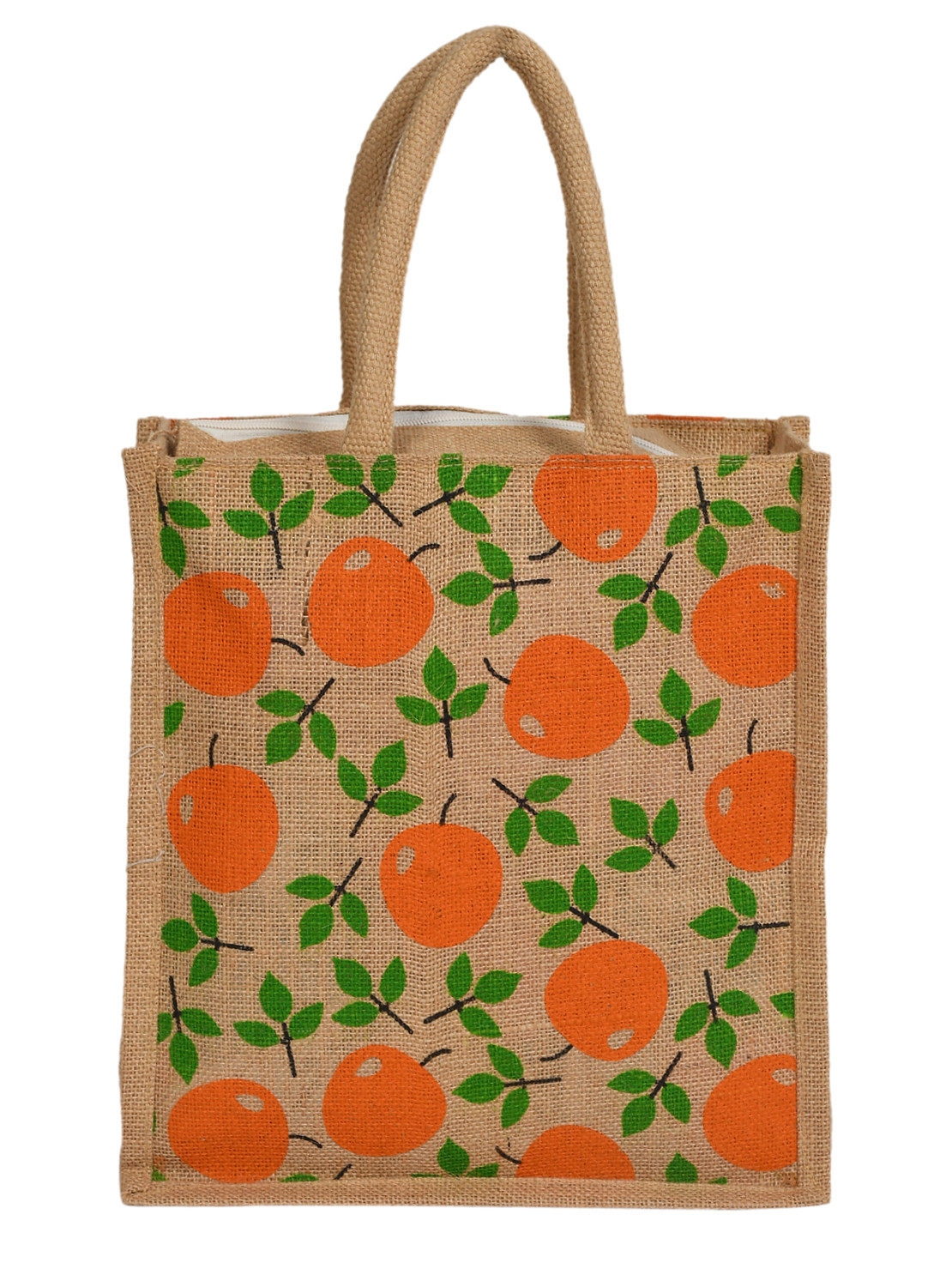 Kuber Industries Jute Reusable Eco-Friendly Hand Bag/Grocery Bag For Man, Woman With Handle Pack Of 2 (Orange & Blue) 54KM4364