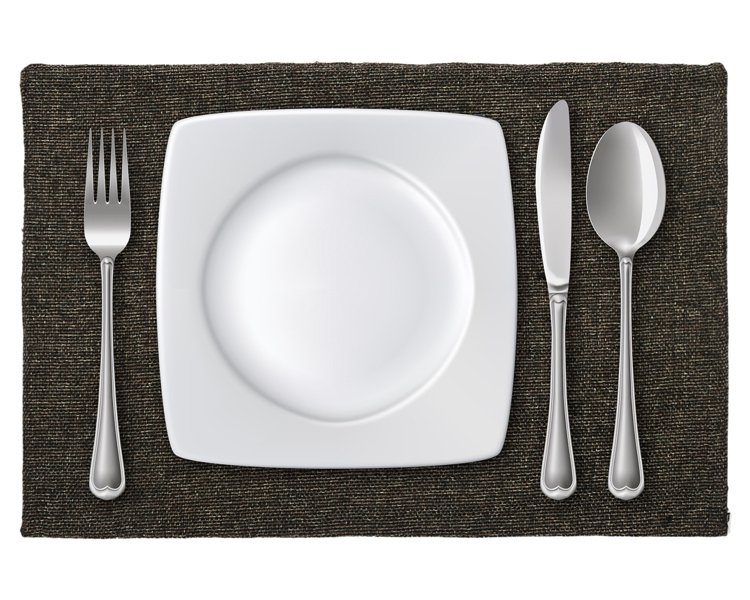 Kuber Industries Jute Table Placemat for Home, Hotels, Set of 6 (Black)