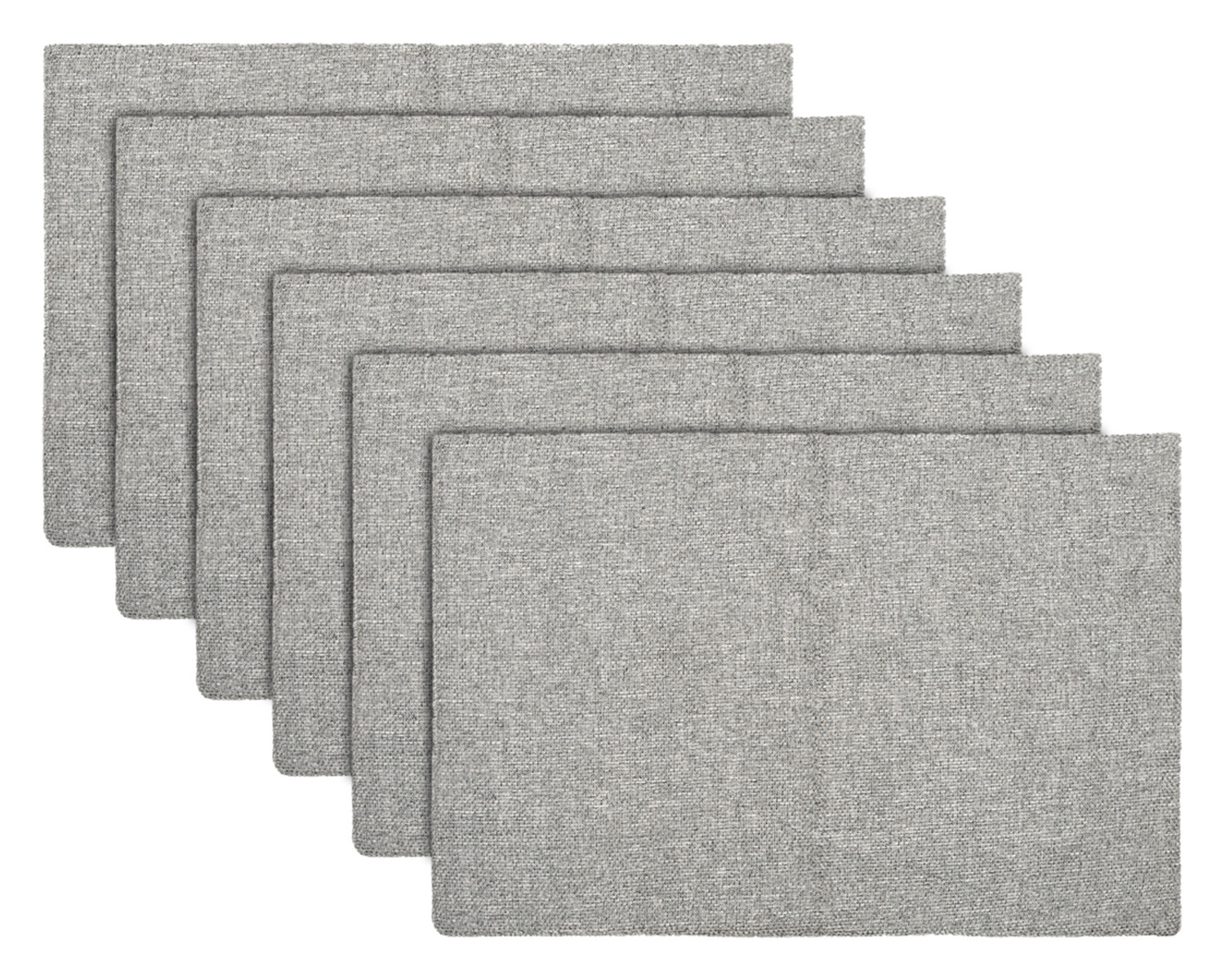 Kuber Industries Jute Table Placemat for Home, Hotels, Set of 6 (Grey)