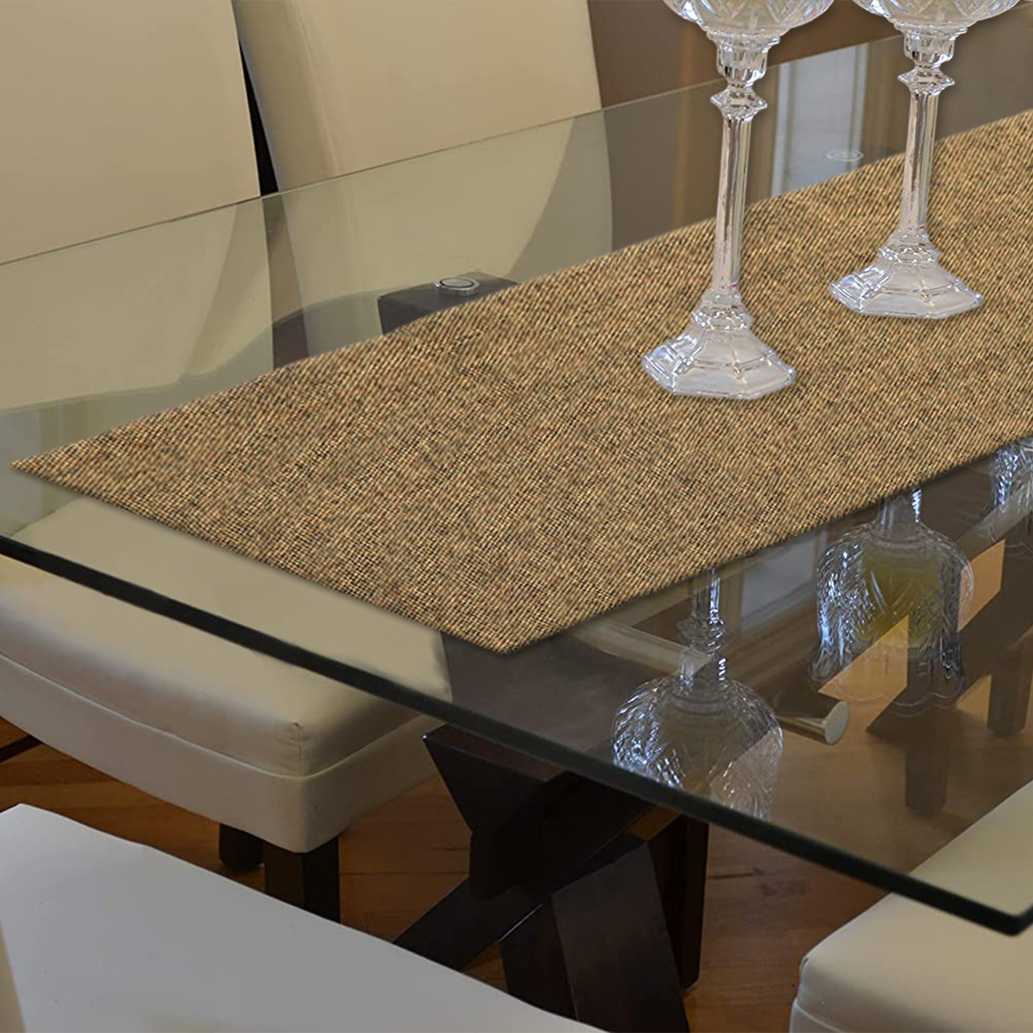 Kuber Industries Jute Table Runner For Home Décor 36