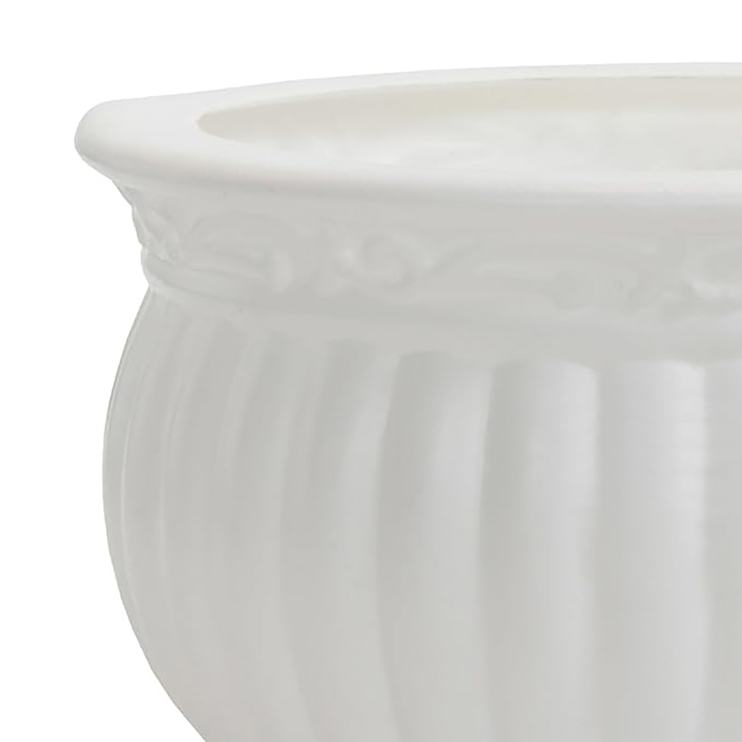 Kuber Industries Kanha Matki Flower Pot | Flower Planter Pots for Indoor | Flower Pots for Outdoor | Pot for Garden & Balcony Flowering | Flower Plants Pot | 6 Inch | White