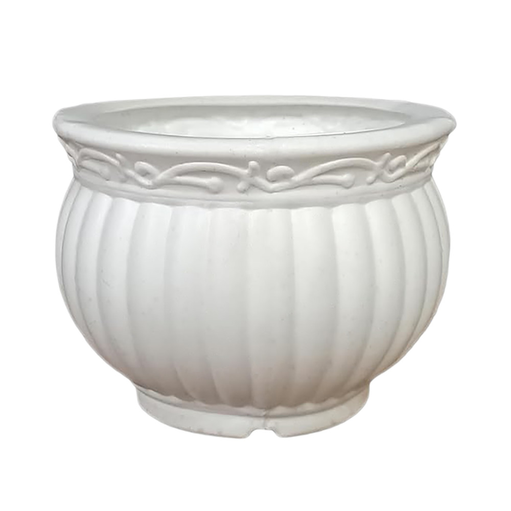 Kuber Industries Kanha Matki Flower Pot | Flower Planter Pots for Indoor | Flower Pots for Outdoor | Pot for Garden &amp; Balcony Flowering | Flower Plants Pot | 8 Inch | White