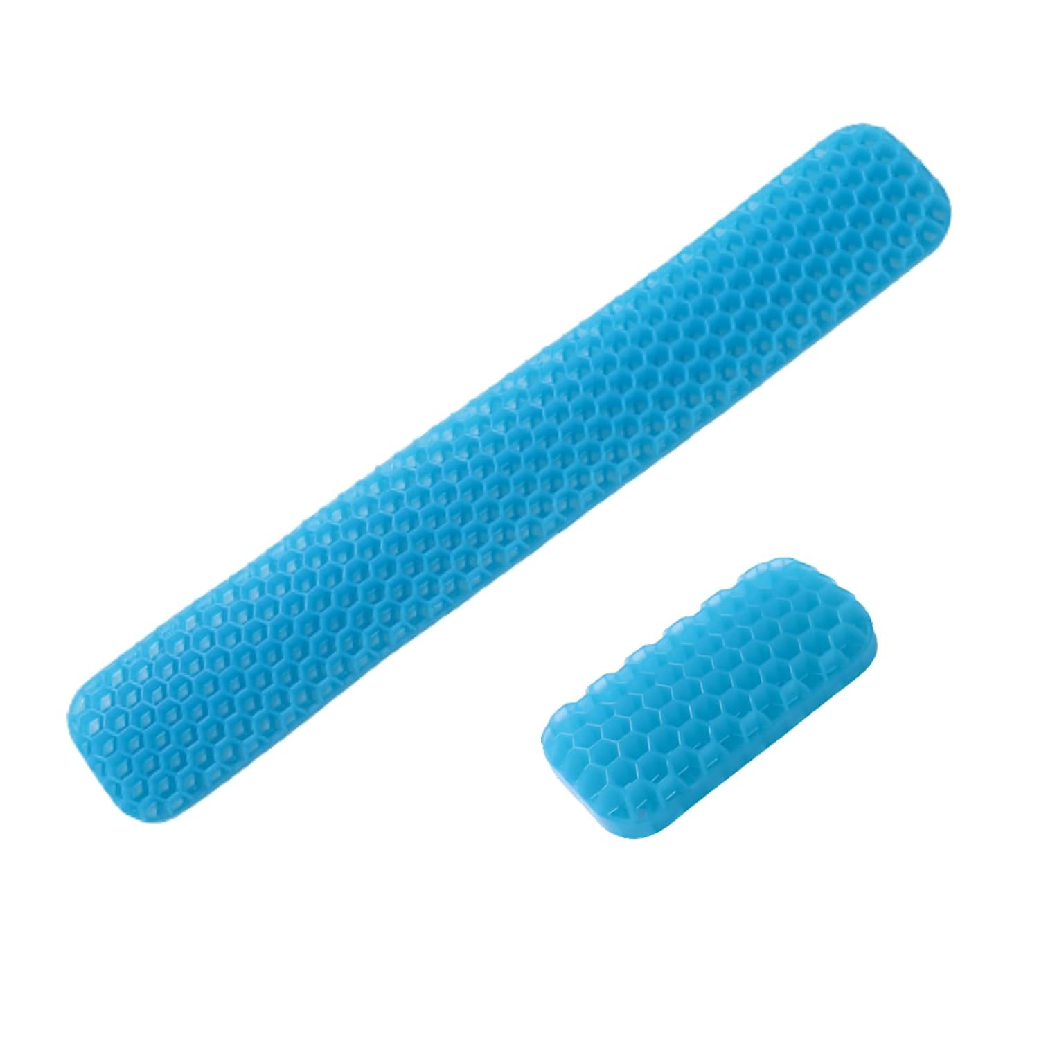 Kuber Industries Keyboard Wrist Pad  Mouse Wrist Pad  Non-Slip Bottom Wrist Pad  Relieve Wrist Pain and Fatigue  Ideal for Typing and Gaming  TD001-TD002  Pack of 2  Blue