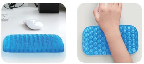Kuber Industries Keyboard Wrist Pad  Mouse Wrist Pad  Non-Slip Bottom Wrist Pad  Relieve Wrist Pain and Fatigue  Ideal for Typing and Gaming  TD001-TD002  Pack of 2  Blue