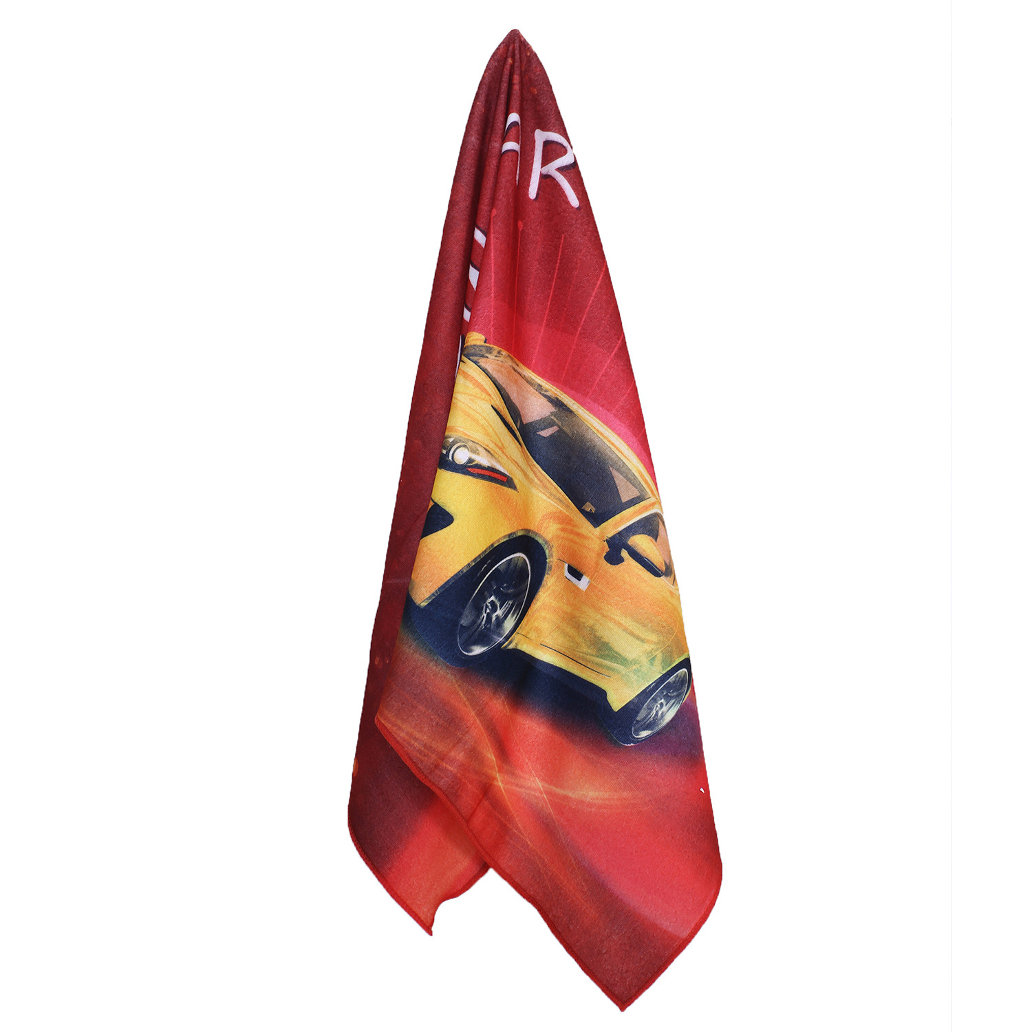 Kuber Industries Kids Bath Towel|Soft Cotton & Sides Stitched Baby Towel|Microfibered Super Absorbent Car Pattern Towel for Infants,Toddler,55x26 Inch (Maroon)