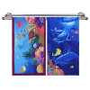 Kuber Industries Kids Bath Towel|Soft Cotton &amp; Sides Stitched Baby Towel|Super Absorbent Ocean &amp; Aquarium Print Towel for Infants,Pack of 2 (Multicolor)