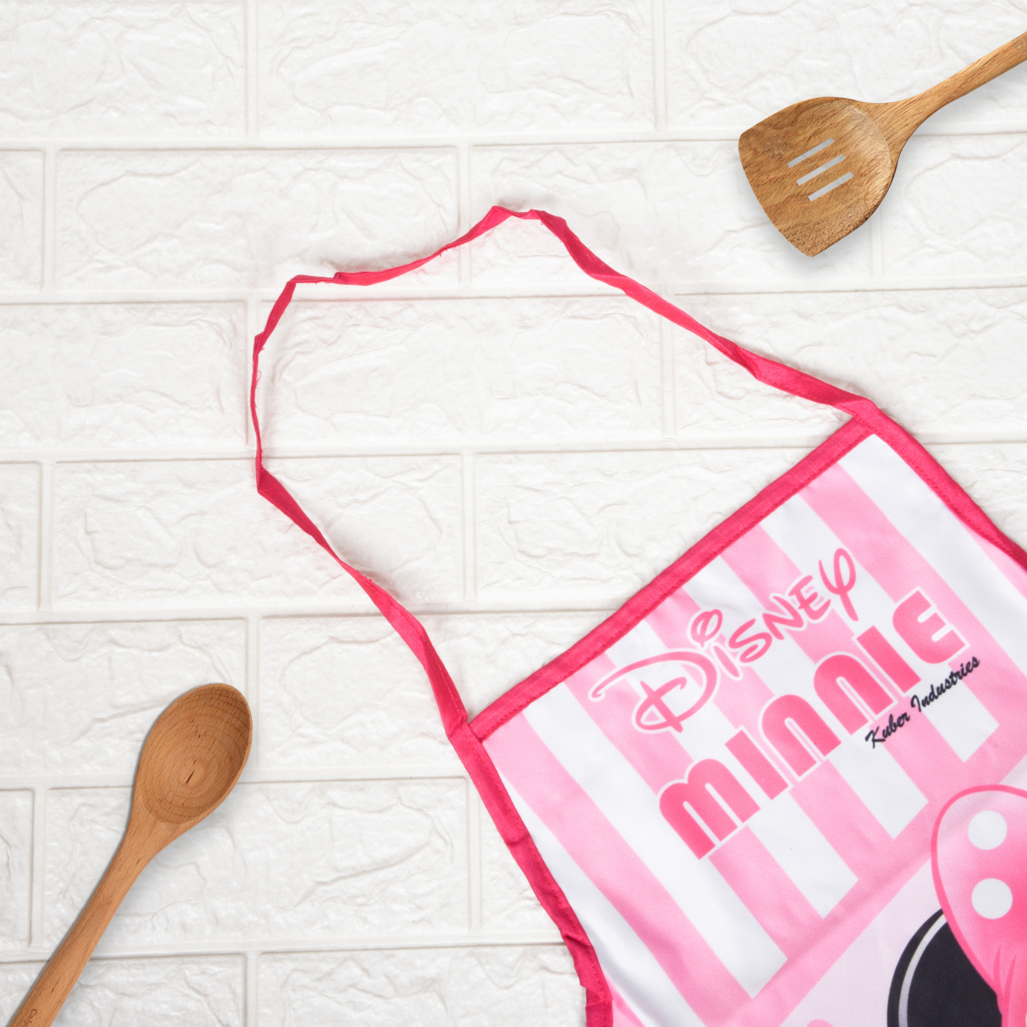 Kuber Industries Kitchen Apron  Apron for Housewife  Disney Minnie Print  Waterproof Apron  Apron for Restaurant  Kitchen Dress for Women  Chef Apron  Cooking Apron for Men  Pink