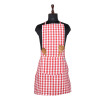 Kitchen Apron | Apron for Restaurant | Kitchen Dress for Women | Housewife Apron | Front Pocket | Apron for Chef | Cooking Apron for Men | Mota Check | Red