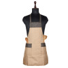 Kitchen Apron | Apron for Restaurant | Kitchen Dress for Women | Water-Resistant Apron | Housewife Apron | Two Pocket | Jute Fabric | Cooking Apron for Men | Golden