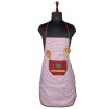 Kitchen Apron | Apron for Restaurant | Waterproof Apron | Front Pocket | Kitchen Dress for Women | Apron for Chef | Cooking Apron for Men | Barik Check | Maroon