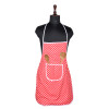Kitchen Apron | Cooking Apron for Men | Kitchen Dress for Women | Apron for Chef | Apron for Restaurant | Waterproof Apron | Front Pocket Cooking Cloth | Dot | Red