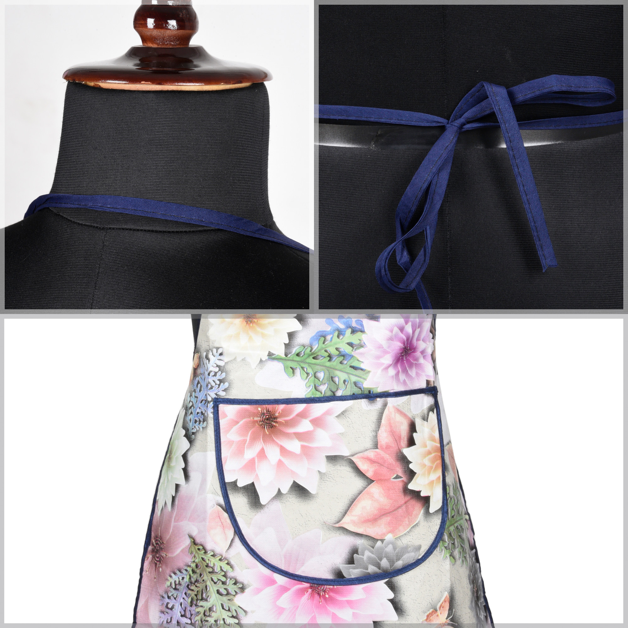 Kuber Industries Kitchen Apron  Kitchen Dress for Women  Waterproof Apron  Apron for Restaurant  Front Pocket  Apron for Chef  Cooking Apron for Men  Sunflower Print  Brown