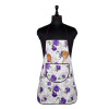 Kitchen Apron | Kitchen Dress for Women | Waterproof Apron | Apron for Restaurant | Front Pocket | Apron for Chef | Cooking Apron for Men | Flower Print | Purple