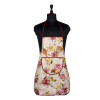 Kitchen Apron | Kitchen Dress for Women | Waterproof Apron | Apron for Restaurant | Front Pocket | Apron for Chef | Cooking Apron for Men | Flower Print | Beige