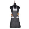 Kitchen Apron | Water-Resistant Apron | Apron for Restaurant | Kitchen Dress for Women | Chef Apron | Two Pocket | Jute Fabric | Cooking Apron for Men | Grey
