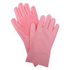 Kuber Industries Kitchen Gloves|Silicone Kitchen Dish Washing Gloves|Scrubbing Gloves For Kitchen|Car Cleaning Gloves|Bathroom Cleaning Gloves|1 Pair (Pink)