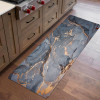 Kitchen Mats for floor | Floor Carpet | Carpet for Home | Runner for Kitchen | Kitchen Floor Runner | Anti-Skid | Carpet Rug for Entrance | Golden Marble Print | Grey