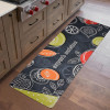 Kitchen Mats for floor | Floor Carpet | Carpet for Home | Runner for Kitchen | Kitchen Floor Runner | Anti-Skid | Carpet Rug for Entrance | Super Cuishine Print | Black