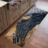 Kitchen Mats for floor | Floor Carpet | Carpet for Home | Runner for Kitchen | Kitchen Floor Runner | Anti-Skid | Carpet Rug for Entrance | Golden Marble Print | Black