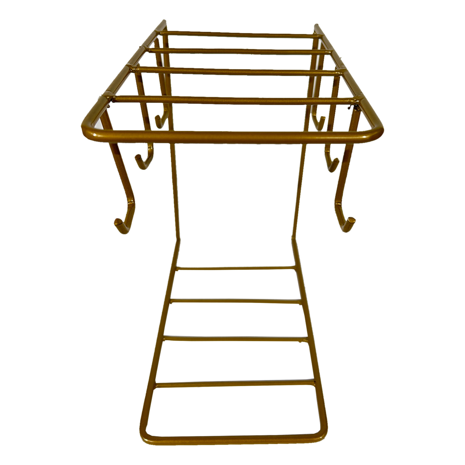 Kuber Industries Kitchen Stand | Cup & Plate Stand For Kitchen | Coffee And Tea Mug Holder | Plate Stand for Kitchen with 6 Hooks | Organizer for Kitchen | Stand Hanger | Gold