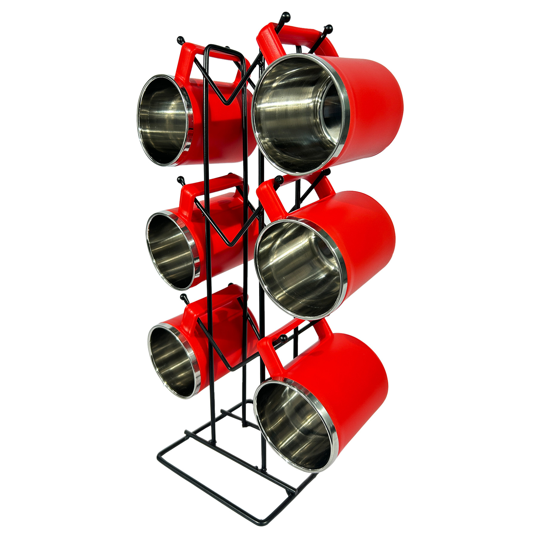 Kuber Industries Kitchen Stand | Cup Stand For Kitchen | Coffee And Tea Mug Holder | Dinning Tabel Cup Stand for Kitchen | Organizer for Kitchen | 12 Hook Cup Stand Hanger | Black