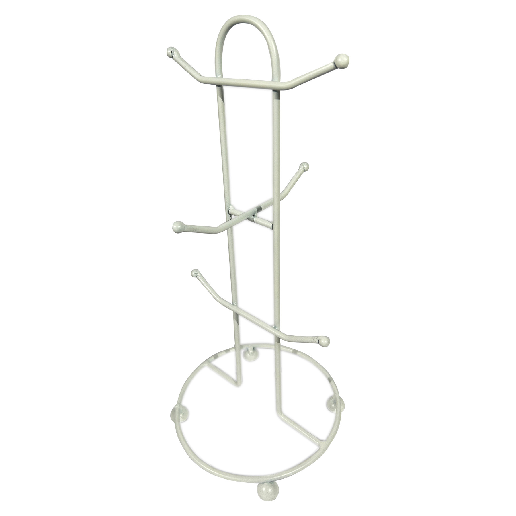 Kuber Industries Kitchen Stand | Cup Stand For Kitchen | Coffee And Tea Mug Holder | Dinning Tabel Cup Stand for Kitchen | Organizer for Kitchen | 6 Cup Stand Hanger | White