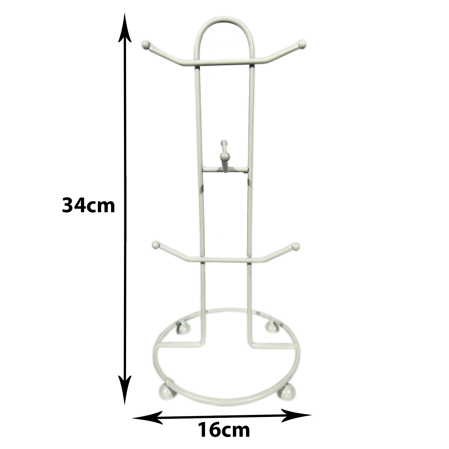 Kuber Industries Kitchen Stand | Cup Stand For Kitchen | Coffee And Tea Mug Holder | Dinning Tabel Cup Stand for Kitchen | Organizer for Kitchen | 6 Cup Stand Hanger | White