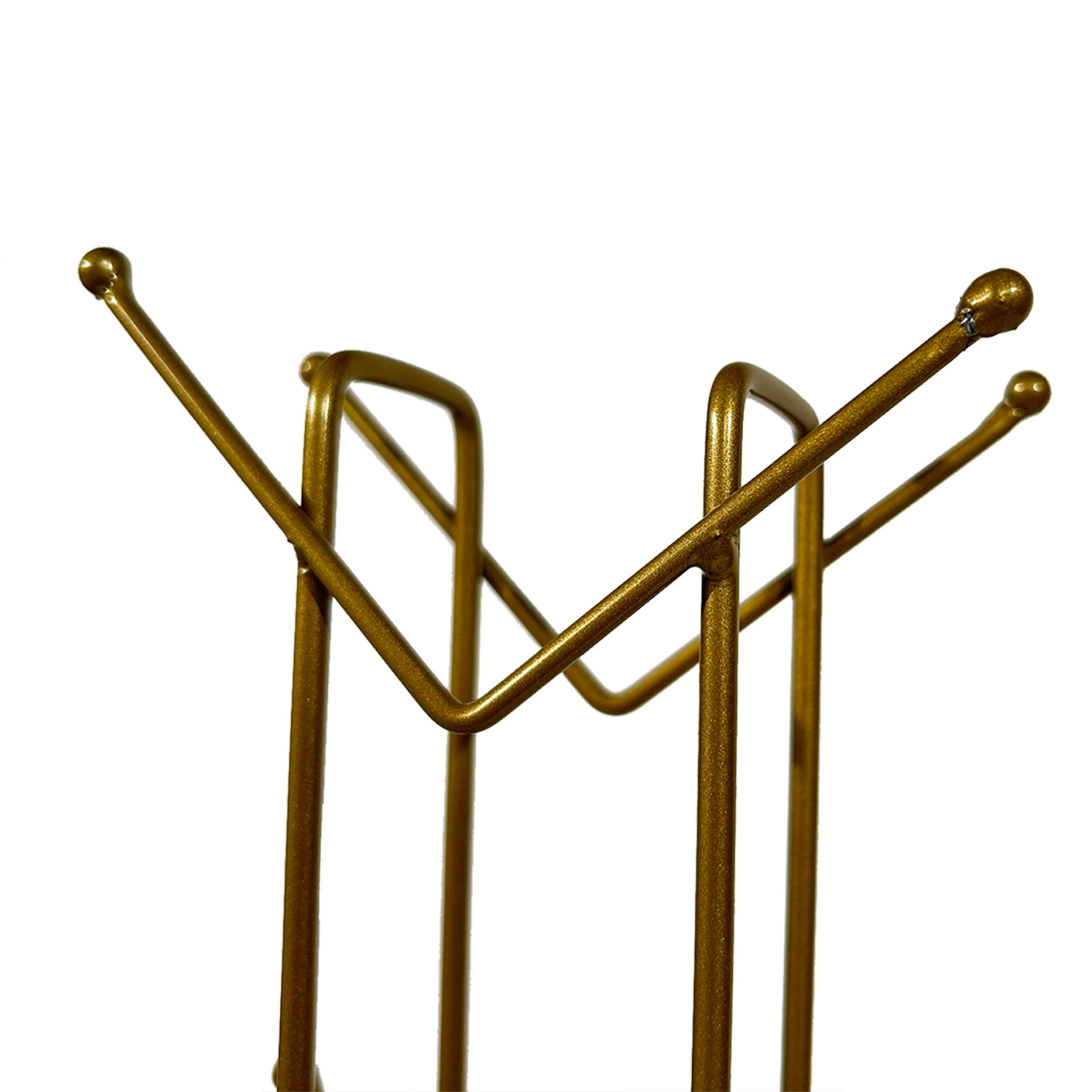 Kuber Industries Kitchen Stand | Cup Stand For Kitchen | Coffee And Tea Mug Holder | Dinning Tabel Cup Stand for Kitchen | Organizer for Kitchen | 12 Hook Cup Stand Hanger | Gold