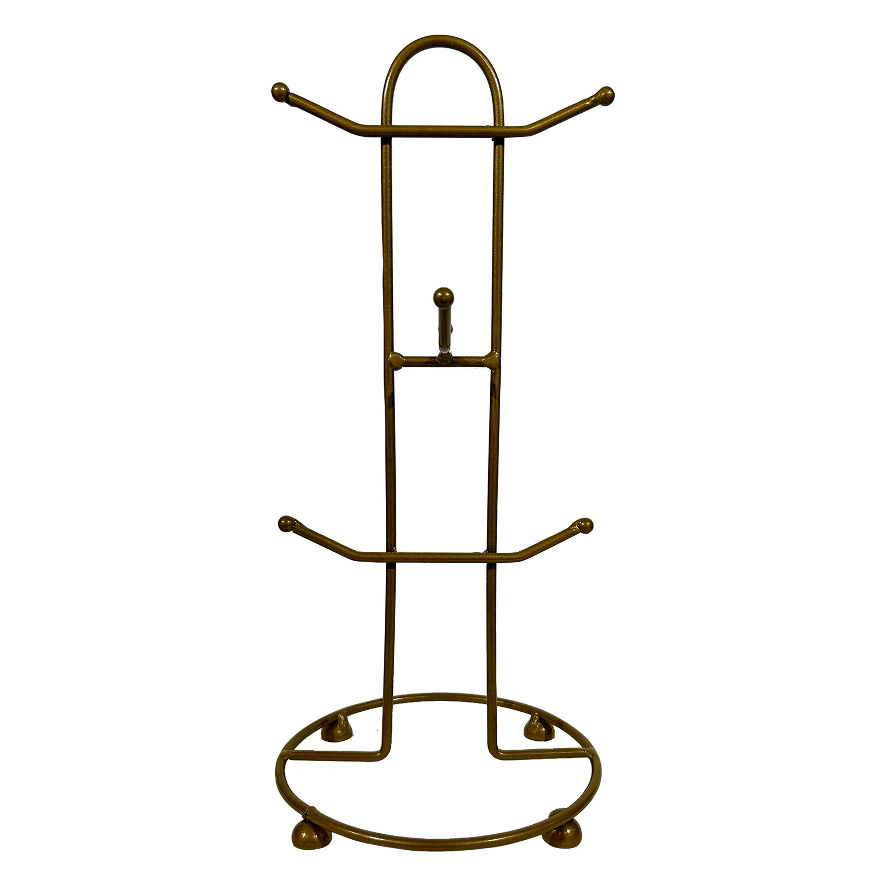 Kuber Industries Kitchen Stand | Cup Stand For Kitchen | Coffee And Tea Mug Holder | Dinning Tabel Cup Stand for Kitchen | Organizer for Kitchen | 6 Cup Stand Hanger | Gold