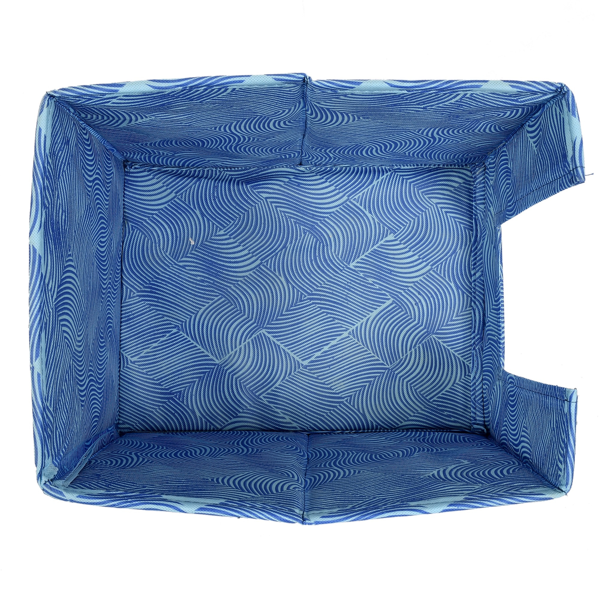 Kuber Industries Laheriya Print Non Woven Shirt Stacker/Shirt Organizer Wardrobe Organizer (Blue)-KUBMART1628
