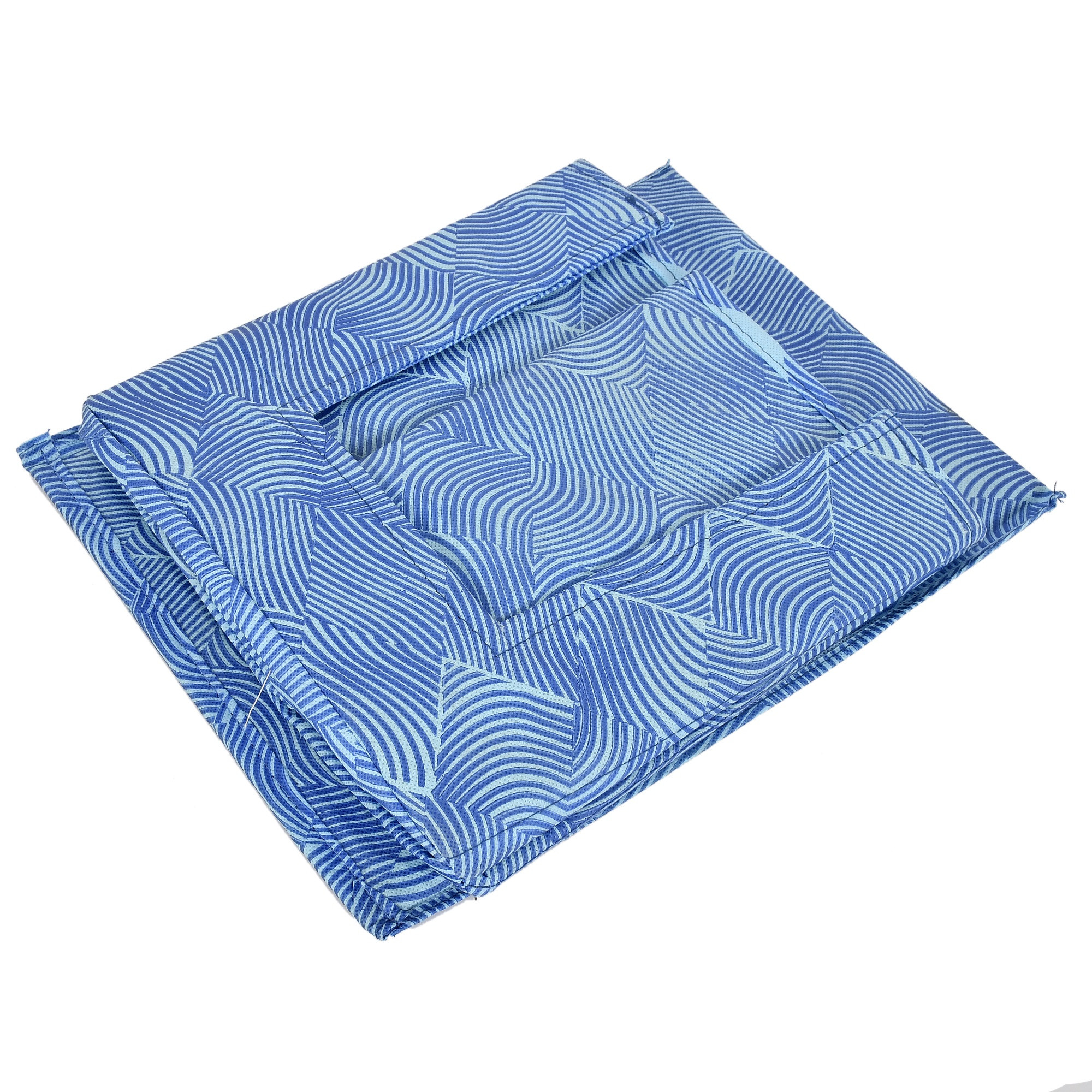 Kuber Industries Laheriya Print Non Woven Shirt Stacker/Shirt Organizer Wardrobe Organizer (Blue)-KUBMART1628