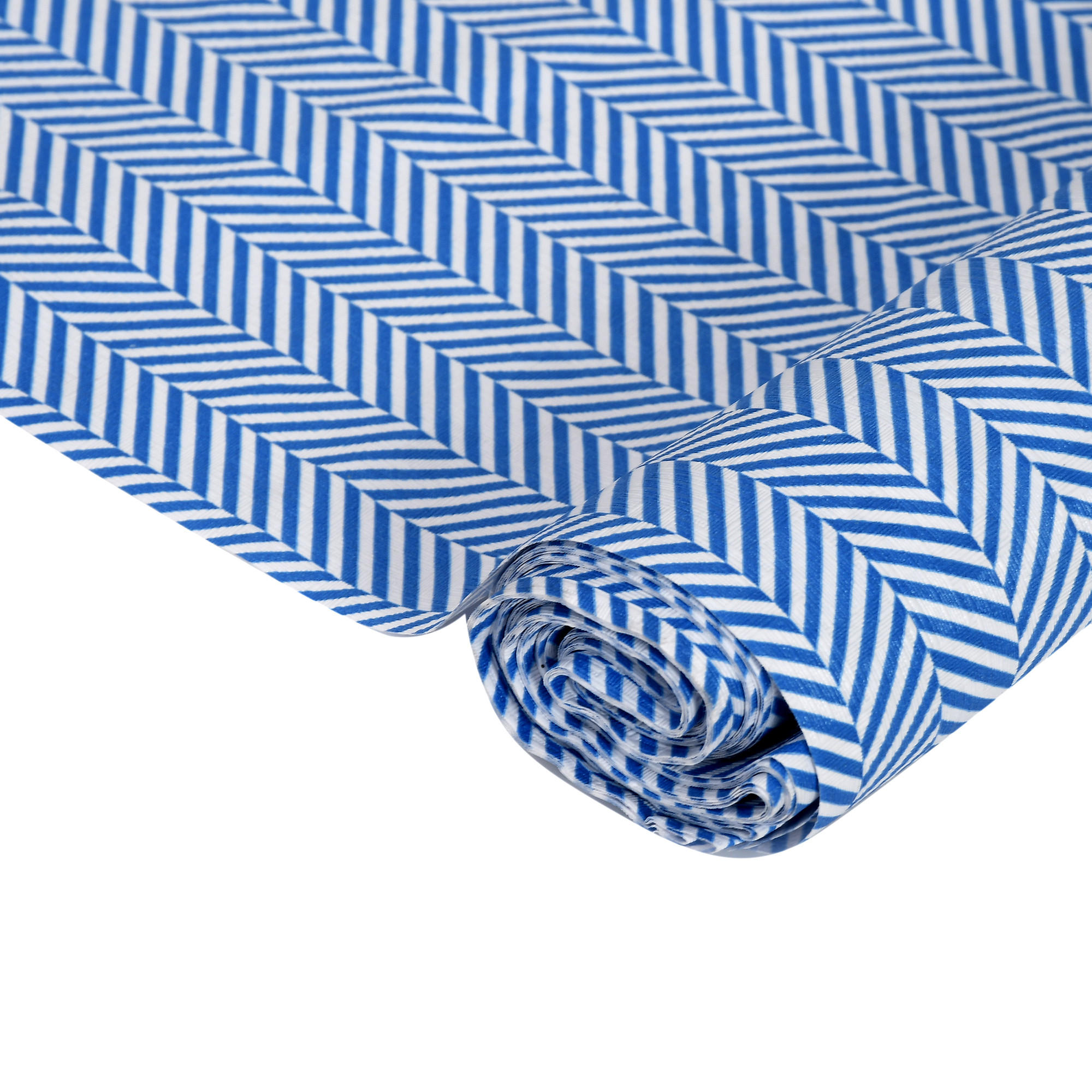 Kuber Industries Laheriya Print PVC Wardrobe Kitchen Drawer Cupboard Cabinet Shelf Mat, Shelf Liner 5 Mtr (Blue)