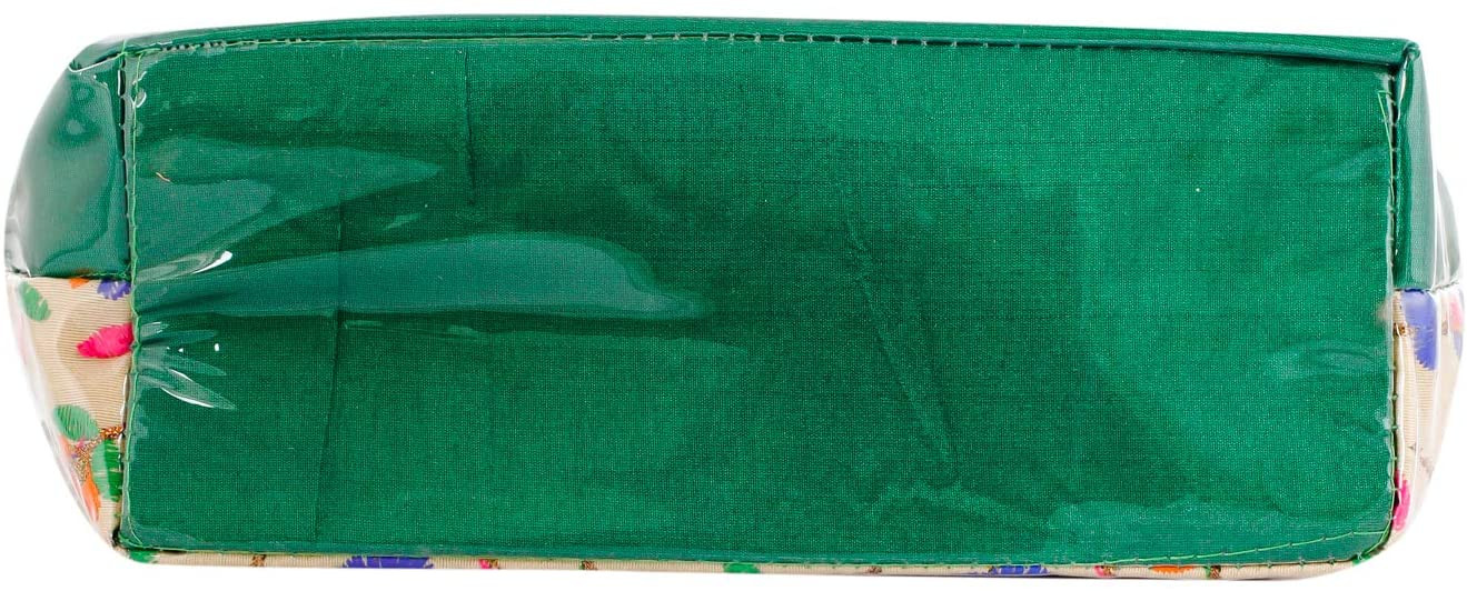 Kuber Industries Laminated Embroidery Hand Bag, Tote Bag, Purse For All Occasion For Women & Girls (Green)