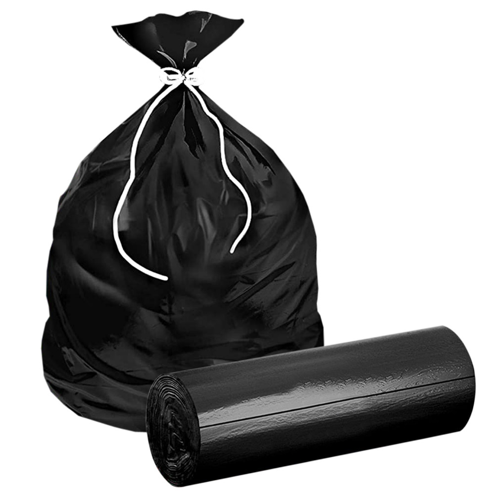 Kuber Industries Large Biodegradable Garbage Bags, Dustbin Bags, Trash Bags For Kitchen, Office, Warehouse, Pantry or Washroom, 24x30 Inches (Black)-HS41KUBMART24040