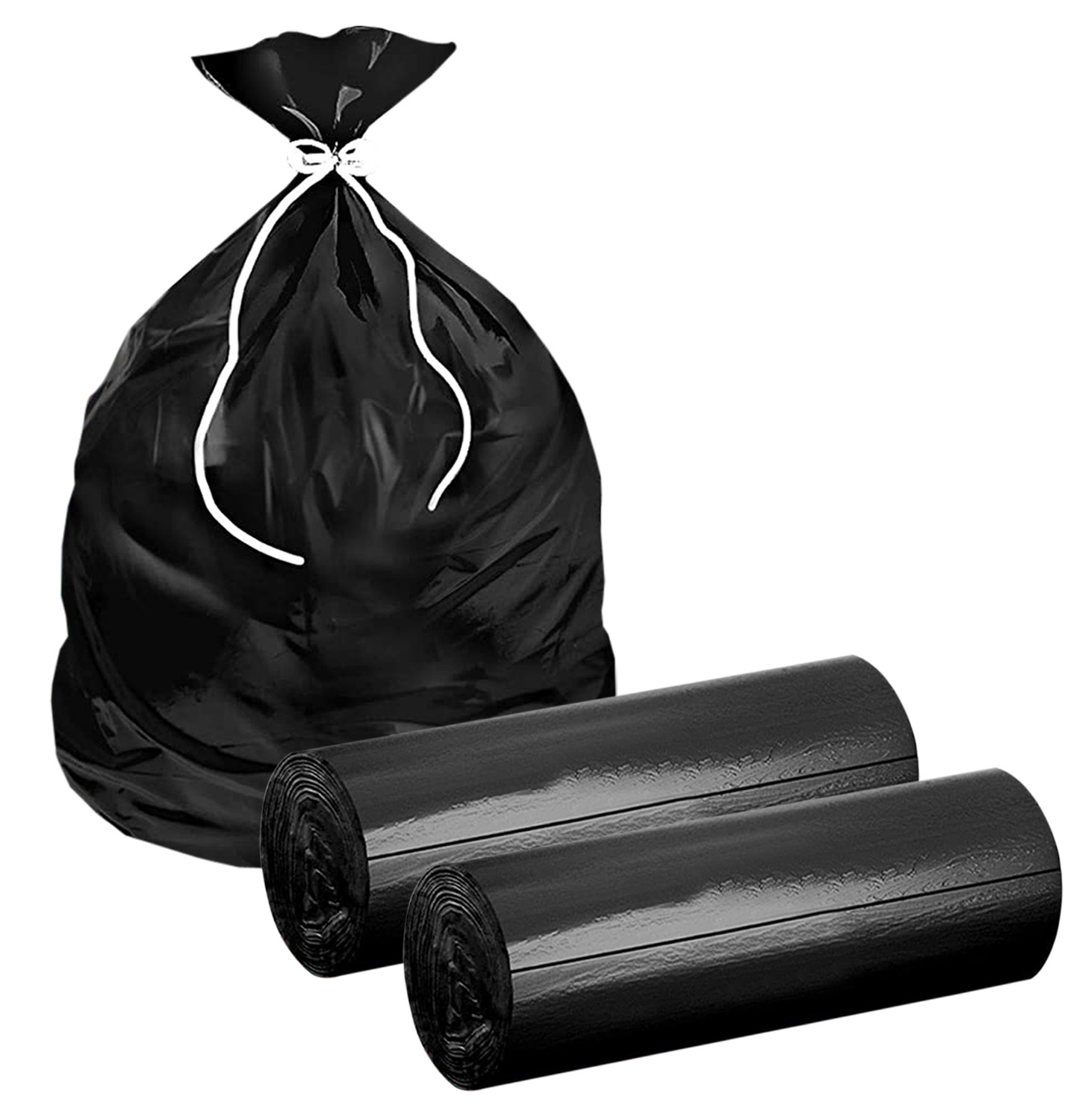 Kuber Industries Large Biodegradable Garbage Bags, Dustbin Bags, Trash Bags For Kitchen, Office, Warehouse, Pantry or Washroom, 24x30 Inches (Black)-HS41KUBMART24040