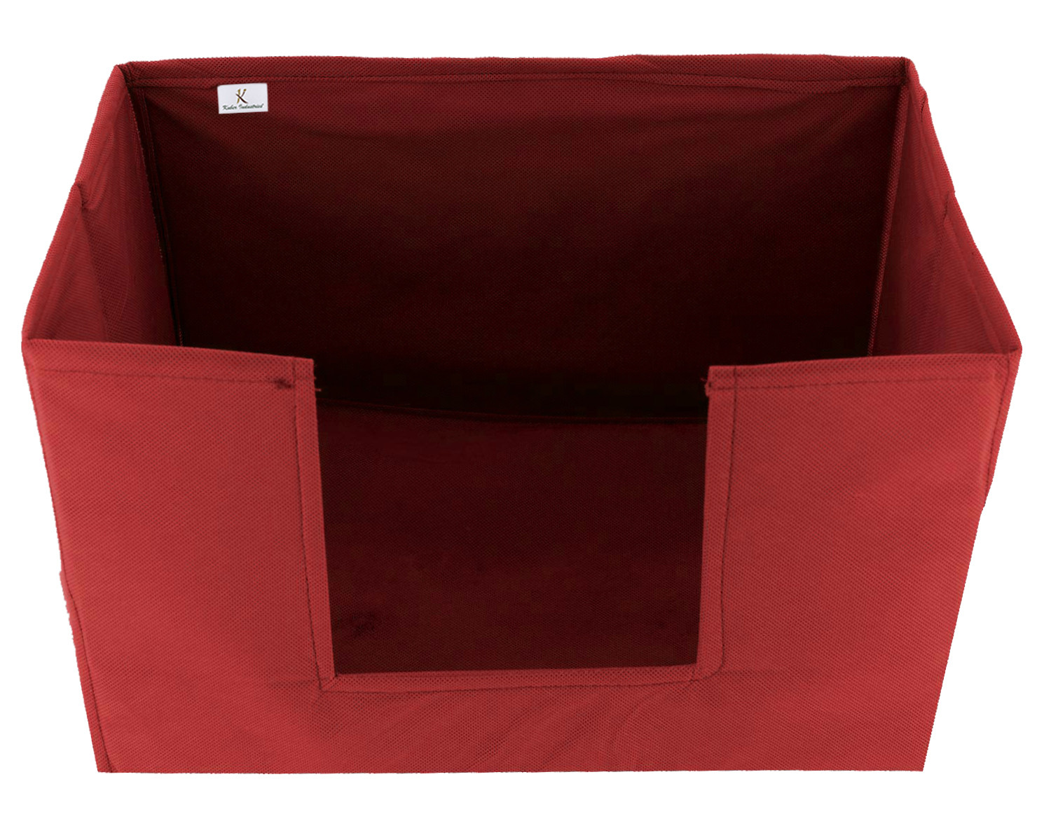 Kuber Industries Large Capacity Space Saver Closet, Stackable and Foldable Saree, Clothes Storage Bag, Non-Woven Rectangle Cloth Saree Stacker Wardrobe Organizer (Red)-33_S_KUBQMART11431