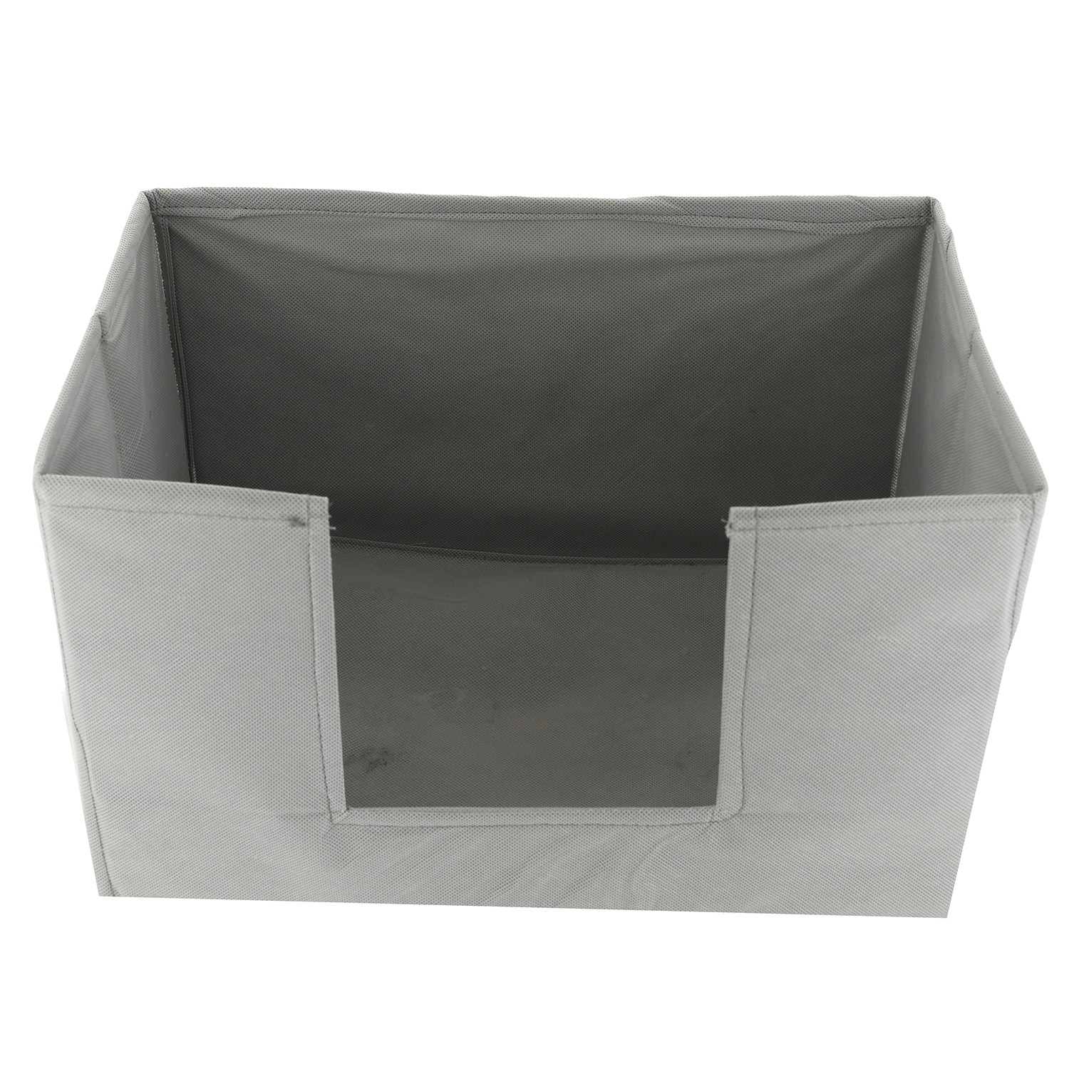 Kuber Industries Large Capacity Space Saver Closet, Stackable and Foldable Saree, Clothes Storage Bag, Non-Woven Rectangle Cloth Saree Stacker Wardrobe Organizer (Grey) -CTKTC39105