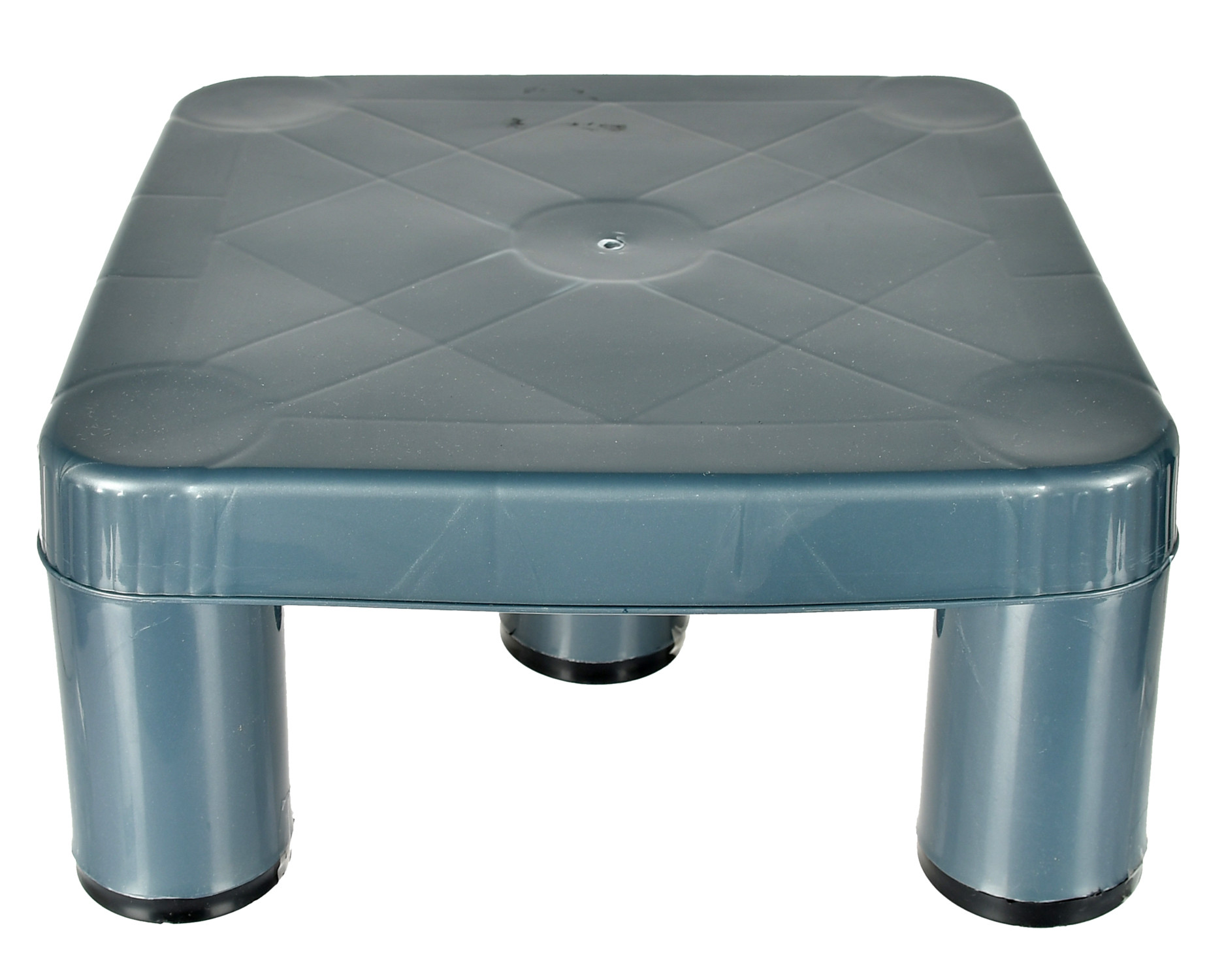 Kuber Industries Large Multipurposes Square Plastic Seating Stool/Patla (Grey)