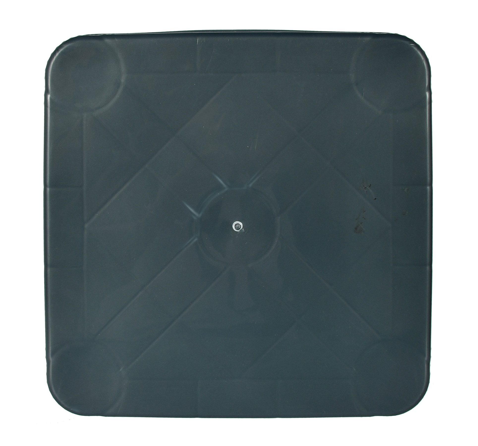 Kuber Industries Large Multipurposes Square Plastic Seating Stool/Patla (Grey)