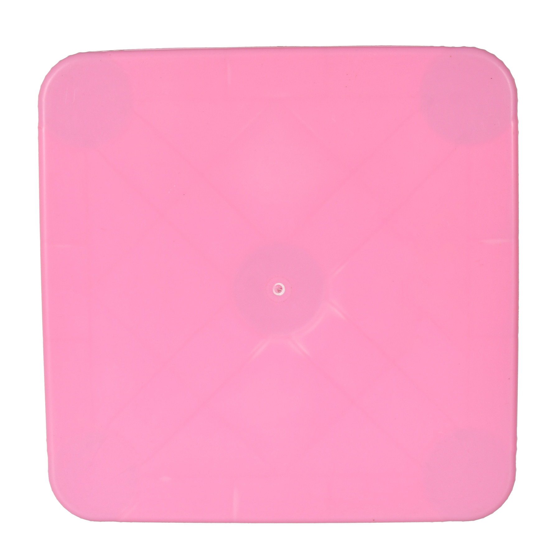 Kuber Industries Large Multipurposes Square Plastic Seating Stool/Patla (Pink)