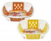 Kuber Industries Large Plastic Fruit, vegetable Storage Basket-(Brown &amp; Green)-HS42KUBMART25407