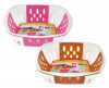 Kuber Industries Large Plastic Fruit, vegetable Storage Basket-(Pink &amp; Brown)-HS42KUBMART25401