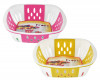 Kuber Industries Large Plastic Fruit, vegetable Storage Basket-(Pink &amp; Green)-HS42KUBMART25399