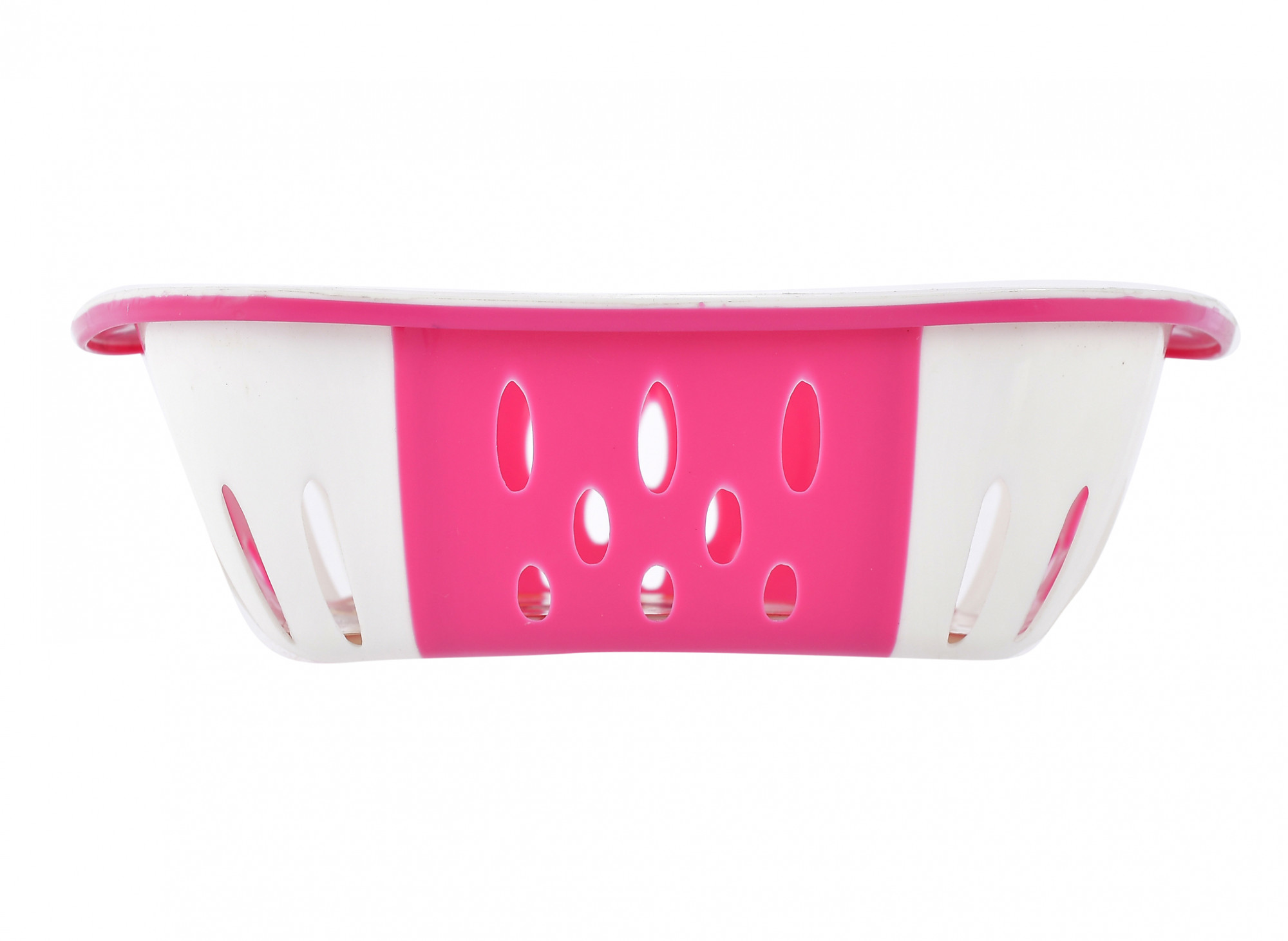 Kuber Industries Large Plastic Fruit, vegetable Storage Basket (Pink)-HS42KUBMART25357