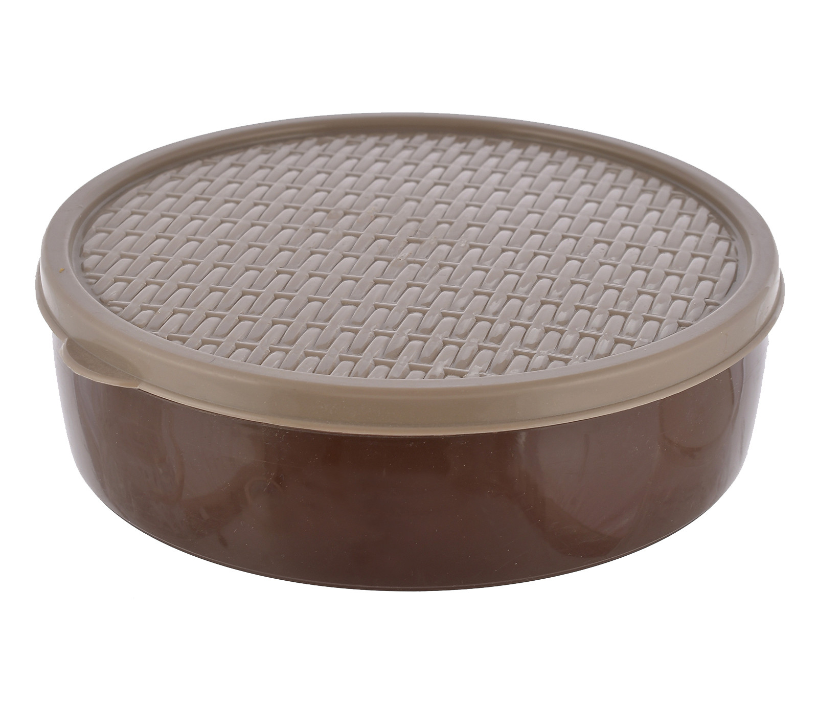 Kuber Industries Large Plastic Masala Box With 6 Containers & 1 Spoon (Brown)-HS43KUBMART25897