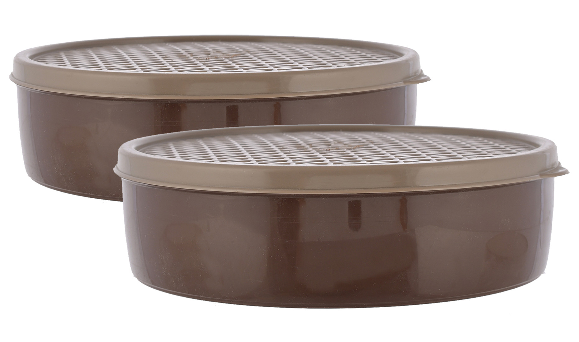 Kuber Industries Large Plastic Masala Box With 6 Containers & 1 Spoon (Brown)-HS43KUBMART25897