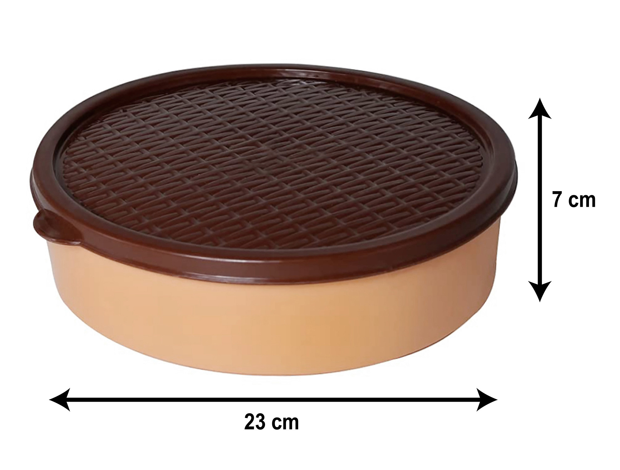 Kuber Industries Large Plastic Masala Box With 6 Containers & 1 Spoon (Cream)-HS43KUBMART25893