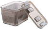 Kuber Industries Large Refrigerator Storage Crisper with Lid &amp; Detachable Hollow Basket (Brown)