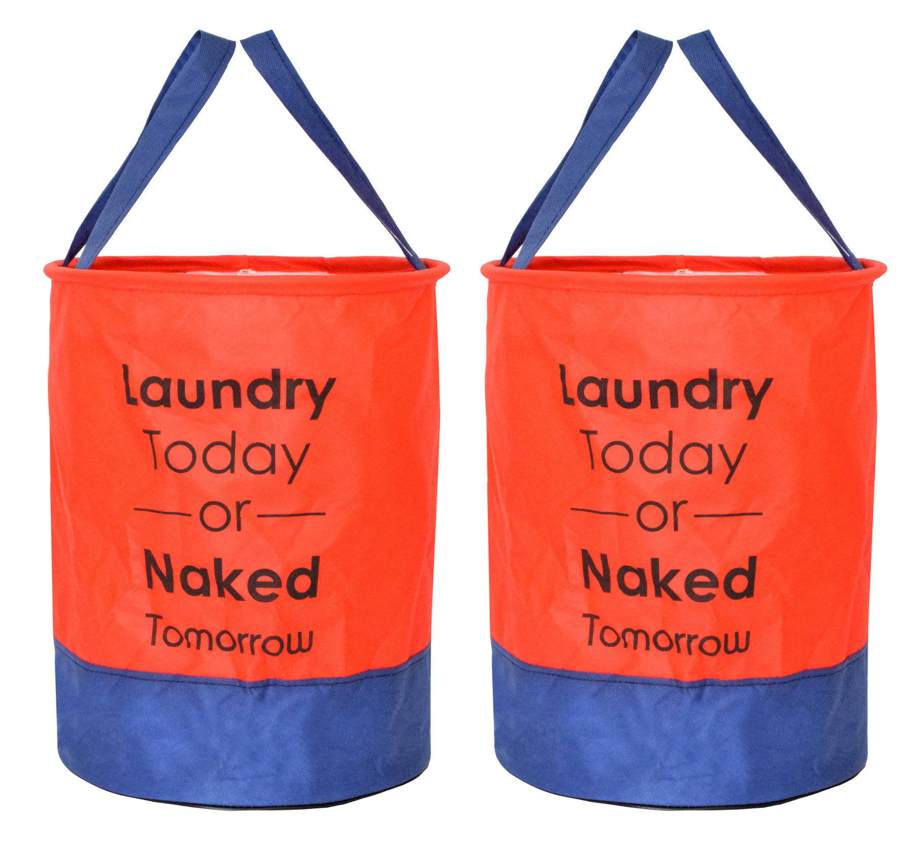 Kuber Industries Laundry Bag for Clothes, Toys With Handles, 45L (Red & Blue)-HS43KUBMART25869